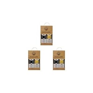 Moillard - Coffret cadeau Chardonnay et Pinot Noir, Vins rouge et blanc de Bourgogne en caisse bois (2 x 0,75L) (Lot de 3)