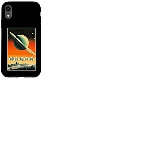 Retro Future American Space Program Inspired SciFi Graphic Coque pour iPhone XR
