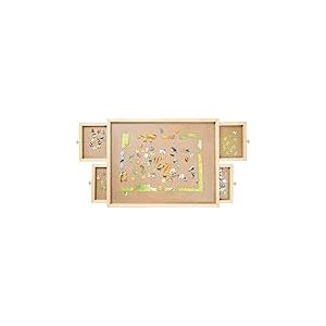 Mediashop Table puzzle jusqu'à 500 pièces - Avec 4 tiroirs extensibles - Planche à puzzle en bois - Espace et ordre pour un maximum de plaisir du puzzle - Facile à ranger - Plaisir de jeu pour adultes