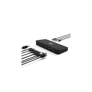 PORT CONNECT Station d’Accueil de Bureau, 3 x 4K pour Appareils Type C HDMI / Display PORT 9 périphériques