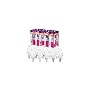 OSRAM LED Star Value Classic B40 LED lampe pour la base E14, forme de bougie, FR, 470 lumens, lumière du jour (6500k), remplacement des ampoules de 40W conventionnelles, non dimmables, 10 pack