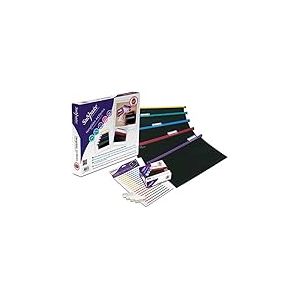 Snopake HangGlider 10296 Lot de 25 dossiers suspendus en polypropylène avec onglets Couleurs assorties Format A4