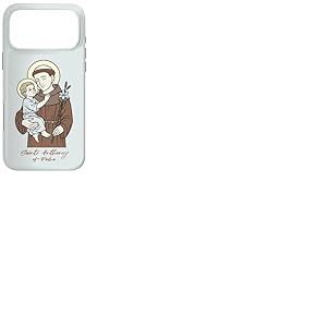 Saint Antoine de Padoue avec Le Christ Enfant Patron Saint Coque pour iPhone 17 Pro Max