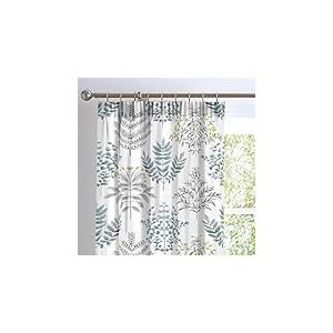 Dreams & Drapes - Rideaux &agrave; Fleurs en Forme d'&oelig;uf de Canard - 66 x 72 cm (168 x 183 cm) - 2 Panneaux - Rideaux et tentures &agrave; Fleurs - Rideaux &agrave; Feuilles pliss&eacute;es en &oelig;uf de Canard