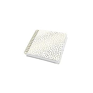 Sigel JQ100 Carnet de notes à spirale Jolie - Golden Rain - uni - 120 g/m² - env. A5 carré - gold/blanc - couverture rigide - 240 Seiten - certification FSC