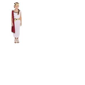 Filles ou Gar&ccedil;ons Blanc Rouge Toge Romaine Ecole Costume D&eacute;guisement 4-14 an - Filles, 10-12 Years