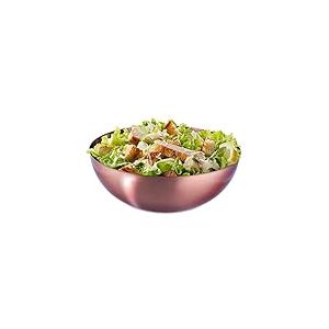 Relaxdays Saladier, INOX, 31,5 cm de diamètre, mélangeur Rond pour Cuisiner et Le Service, 5 L, cuivre