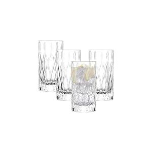 SCHOTT ZWIESEL Verre &agrave; long drink Age (set de 4), verre moderne pour long drinks avec relief cannel&eacute;, verres en cristal r&eacute;sistant au lave-vaisselle (art. n&deg; 124301)