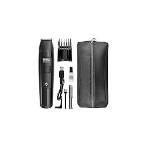 Wahl Manscaper Tondeuse pour l'aine et le corps au lithium entièrement étanche, utilisation humide/sèche, technologie Smart Trim LED, lames à bille sécurisées, rechargeable, noir