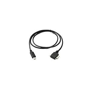 System-S Câble USB 3.0-100 cm - Micro B mâle vers fiche 3.1 Type C mâle coudée - Vis de Montage Panneau à Angle Droit