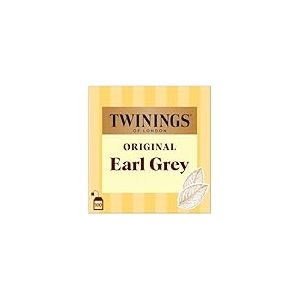 Twinings - Thé Noir Original Earl Grey - Aromatisé à la Bergamote - 100 Sachets - Intense et Délicat