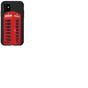 Cabine téléphonique anglaise, dessin à la main Coque pour iPhone 11