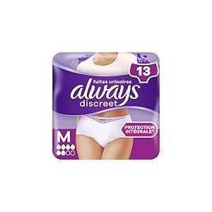 Culottes Pour Fuites Urinaires Always Discreet Femmes Normal, M, x Culottes, Retiennent Les Fuites Et Les Odeurs, Confortables Et Presque Imperceptibles