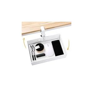 Euyona Tiroir à crayons pivotant à 360 degrés avec espace de rangement (blanc)