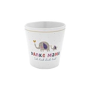 H:PPY life 47526 Danke Mama Pot de Fleurs en grès 10,5 cm
