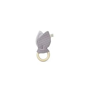 GRÜNSPECHT 571-V1 Anneau de préhension avec oreilles en tissu lavable en 100% coton pour sens de la préhension et du toucher Gris