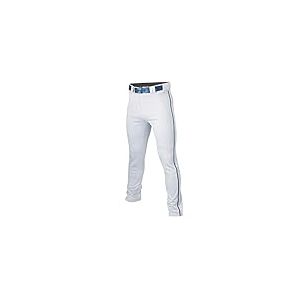 Easton Rival+ Baseball Pants | Full Length Semi-Relaxed Fit | Adult Sizes | Piped | Multiple Colors Pantalon, Blanc/Bleu Marine, L Homme