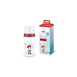 NUK Perfect Match Biberon | 3+ mois | 260 ml | Biberon anti-coliques | PP | Indicateur de contr&ocirc;le de temp&eacute;rature | Disney Minnie Mouse | Lot de 1