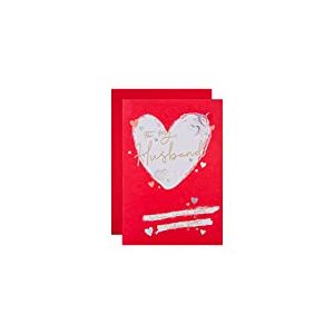 Hallmark Carte de Saint-Valentin pour mari, motif cœur classique, rouge