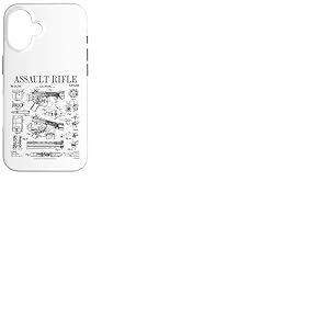 Fusil d'assaut vintage pistolet militaire arme à feu brevet Coque pour iPhone 16