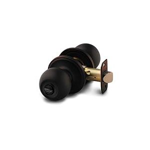 Copper Creek BK2030TB Bouton de porte en forme de boule avec fonction de confidentialit&eacute; Bronze toscane