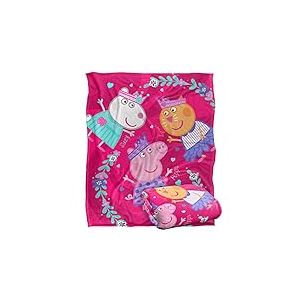 Peppa Pig - Couverture Soyeuse pour Enfants, 152 x 127 cm Peppa Suzy Candy Friends