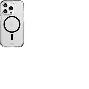 tech21 Evo Crystal Coque pour iPhone 15 Pro - Compatible avec MagSafe - Coque de Protection Contre Les Chocs - Noir Graphite