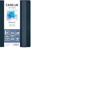 CANSON Art Book Montval - Carnet format portrait 48 pages 14x21.6cm papier aquarelle grain fin 300g/m²