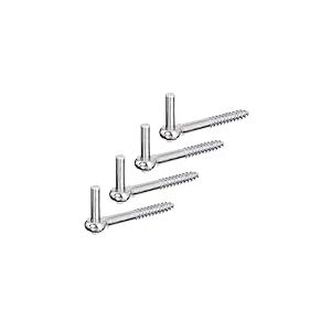 Alberts 311094 Gond à visser | crochet en J, avec filetage coupé | passivé | cote axe Ø10 mm | longueur 120 mm | Set de 4 pièces