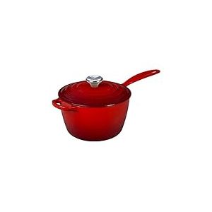 Le Creuset Casserole en Fonte Émaillée Signature avec Poignée Thermorésistante et Couvercle, 20 cm, 3 L, Cerise, 21181200602430