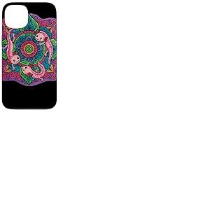 Motif Mandala Axolotl coloré pour Les Amoureux des Animaux Coque pour iPhone 13