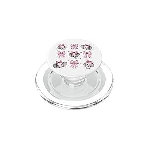 Éléphant Animal Fille Coquette Noeud Rose Maman Maman PopSockets PopGrip pour MagSafe
