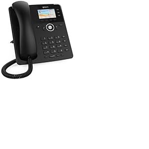 Snom D717 TéLéPhone Fixe sans Fil - ÉCran Couleur TFT 2,7-3 Touches Programmables - Port USB - Capteur Luminosité - Disponible en Noir Et Blanc - IDÉal pour Bureau Et Réception