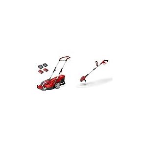 Einhell Tondeuse à Gazon sans Fil RASARRO 36/36 Kit Power X-Change (36V, Largeur Coupe : 36 cm, Jusqu’à 400m², Bac 45L) avec 2 Batteries 3,0 Ah et 2 Chargeurs + Coupe-Bordures sans Fil GE-CT 18/28 Li