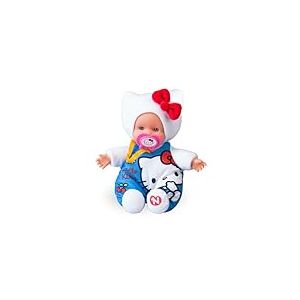Nenuco x Hello Kitty, Poupon 15 cm Corps Souple, Pyjama kawaï, Modèle Hello Kitty - Bleu, pour Les Enfants dès 10 Mois, NFNC21