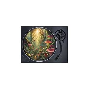 Rock On Wall - Feutrine pour Platine Vinyle 33T - Forest Pink Mushroom - 2mm d'épaisseur - Fabriquée en Europe