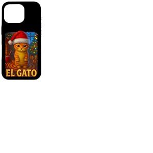 Chat de No&euml;l Amusant El Gato Mignon No&euml;l Kitty Meme Coque pour iPhone 16 Pro