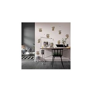 Komar Sticker mural Star Wars The Mandalorian Grogu The Cutest - Dimensions : 50 x 70 cm - D&eacute;coration murale pour chambre d'enfant - Marron et vert
