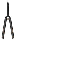 Fiskars Cisaille à haie SingleStep, Lame ondulée, Lames en Acier, Longueur: 58 cm, Noir mat, HS22, 1001433