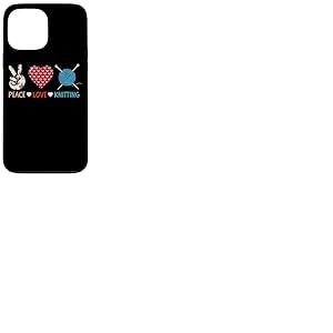 Peace Love Aiguilles à tricoter Coque pour iPhone 13 Pro Max