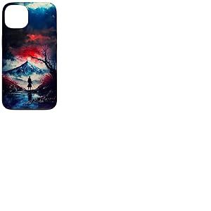 Paysage japonais asiatique paisible fleur de cerisier Coque pour iPhone 13