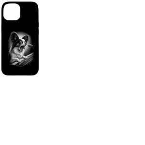 Papillon Chien Jouant Clavier Joueur Piano Amoureux des chiens Coque pour iPhone 15