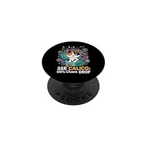 SSR Calico Cat 100% Chaos Drop Gacha Gaming Loot Box PopSockets PopGrip Adh&eacute;sif