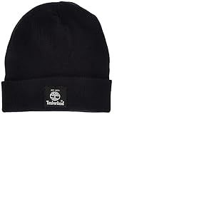 Timberland Casquette de Montre Courte avec &eacute;tiquette tiss&eacute;e Chapeau pour Temps Froid, Bleu Marine, Taille Unique Homme