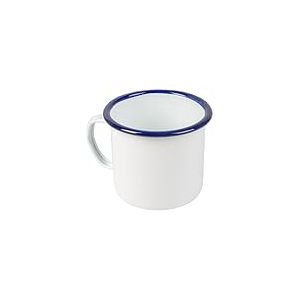 6 tasses 'Enamelware' 500 ml Ø 9 x 9 cm blanc fer émaillé