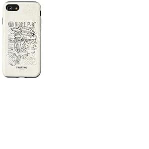 DreamWorks Dragons Night Fury Sketch Toothless Coque pour iPhone SE (2020) / 7 / 8
