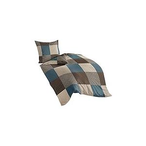 Bierbaum Conception de Linge de Lit, Castor Fin, Moka, 155 x 220 cm + 80x80 cm, Taille Confort