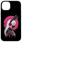 Cyberpunk Girl avec Masque Sci-FI Anime Manga Oreilles De Coque pour iPhone 14 Plus