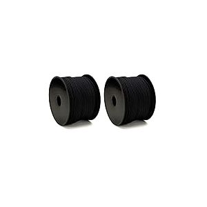 Corde tress&eacute;e Polypro Noire &Oslash; 4MM Bobine 100M - Cordage ext&eacute;rieure, Corde Bricolage, cordelette DIY, Noir (Lot de 2)