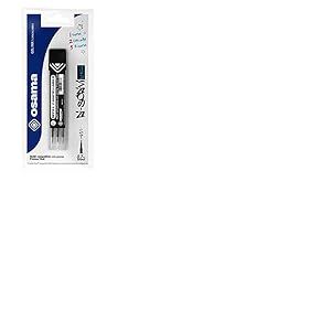 Osama - Recharge Stylo Frixion, Idéal pour Papeterie et Fourniture Scolaire -Kit 3 Pièces avec Recharge Stylo Bille pour Stylo Effacables, 0.7 mm - Refill Stylo Gel Utile pour Fourniture Bureau, Noir